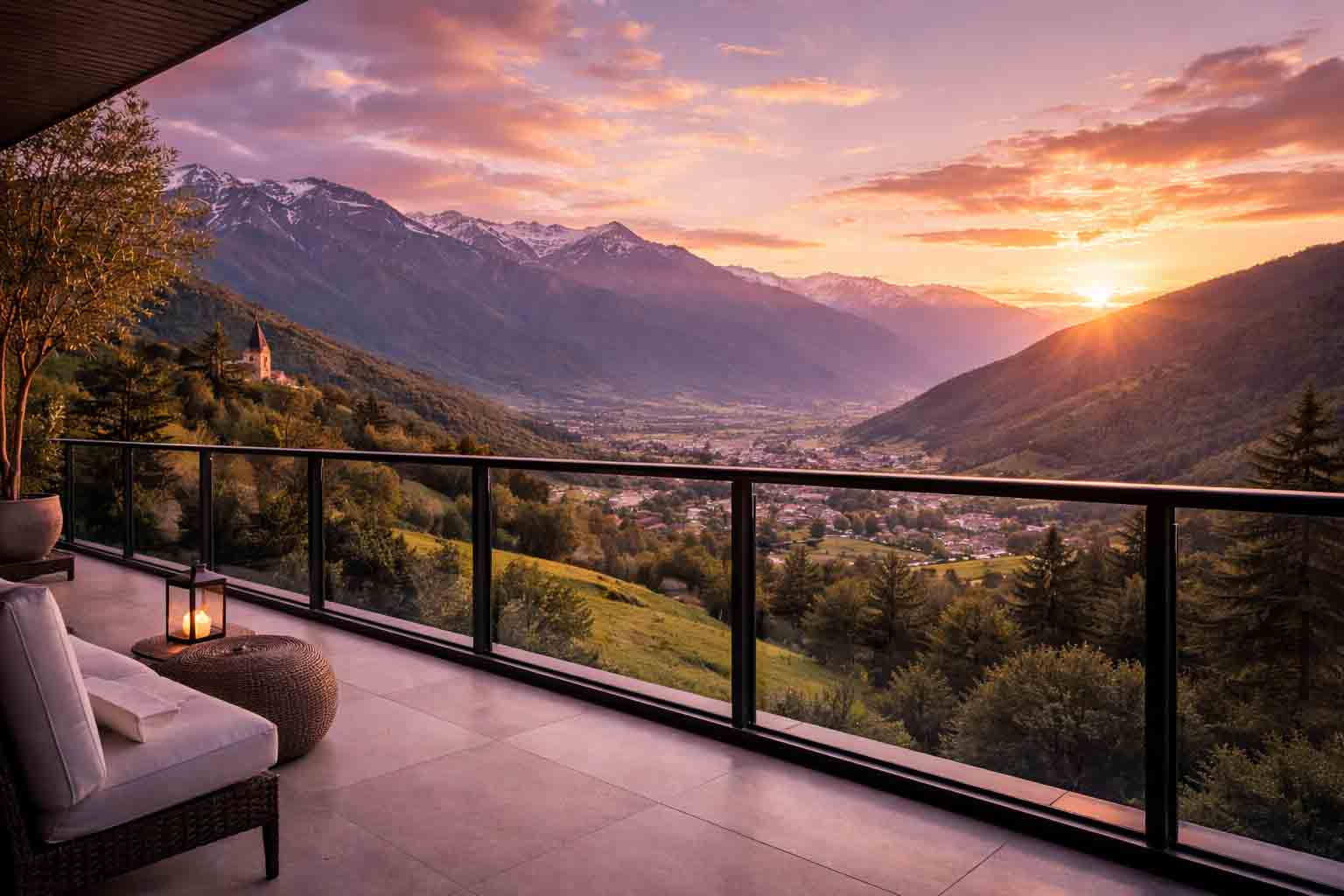 მინის მოაჯირები